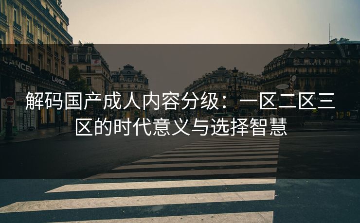 解码国产成人内容分级：一区二区三区的时代意义与选择智慧