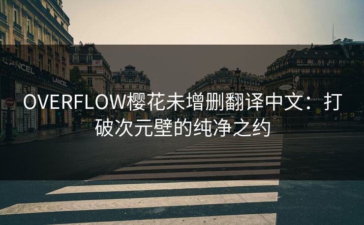 OVERFLOW樱花未增删翻译中文：打破次元壁的纯净之约