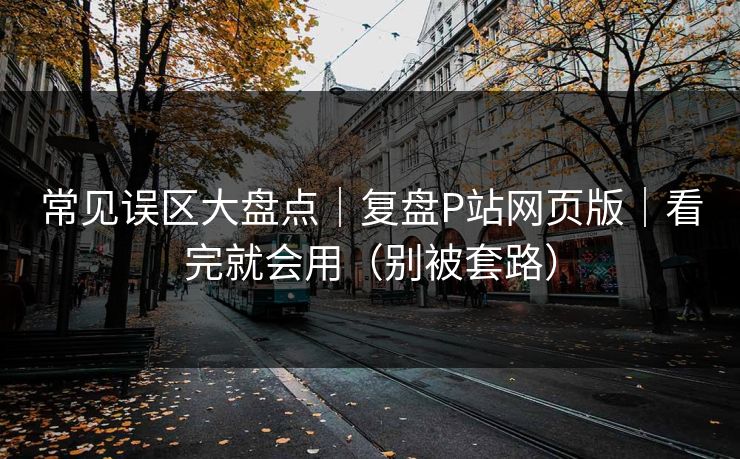 常见误区大盘点｜复盘P站网页版｜看完就会用（别被套路）